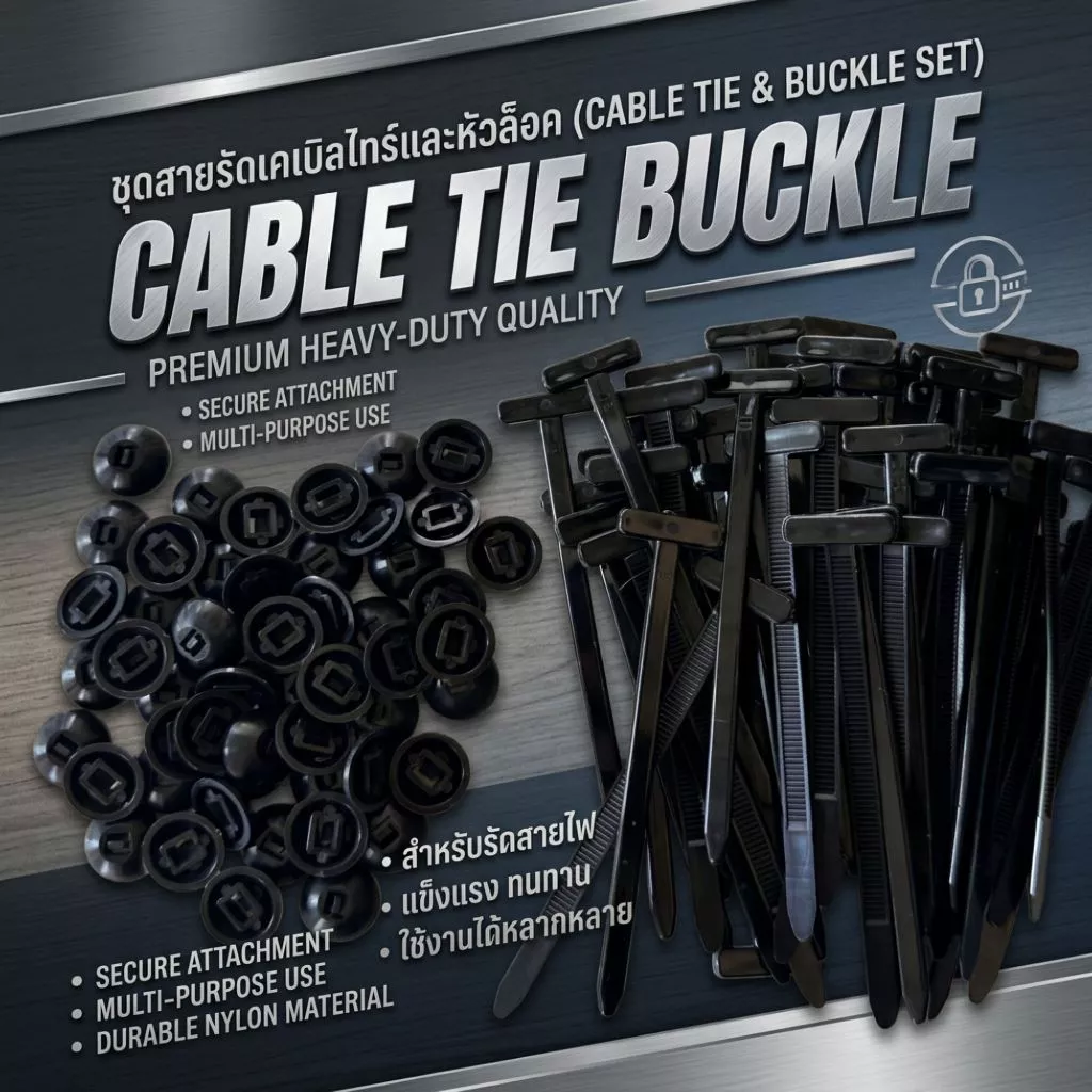 CAMEL เคเบิ้ลไทร์หัวหมวก Cabletie Buckle คลิปล็อกอเนกประสงค์ ซ่อมรถ/ยึดสายไฟ thumbnail 5
