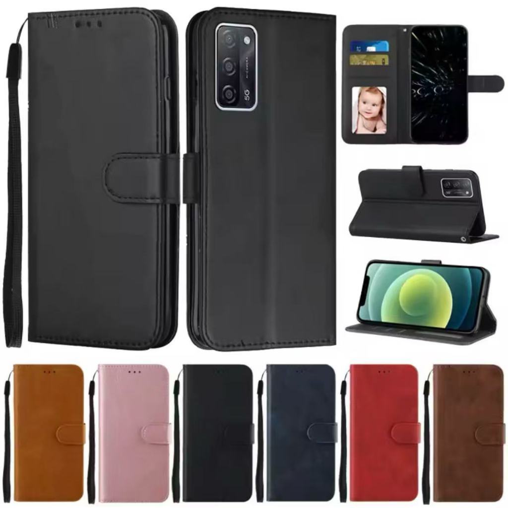 เคสแบบพับได้สำหรับ Oppo Reno4 Reno5 Reno6 Reno6Z Reno6Pro Reno7 Reno7Pro เคสกระเป๋าหนัง ใส่บัตร แม่เหล็กล็อค แถมสาย