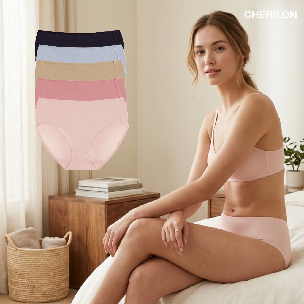 Cherilon เชอรีล่อน กางเกงใน ครึ่งตัว RIBBED BRIEF ระบายอากาศดีมาก ไม่อับชื้น นุ่มลื่น ละมุนผิว เบา ใส่สบาย ONIC-TSUD09