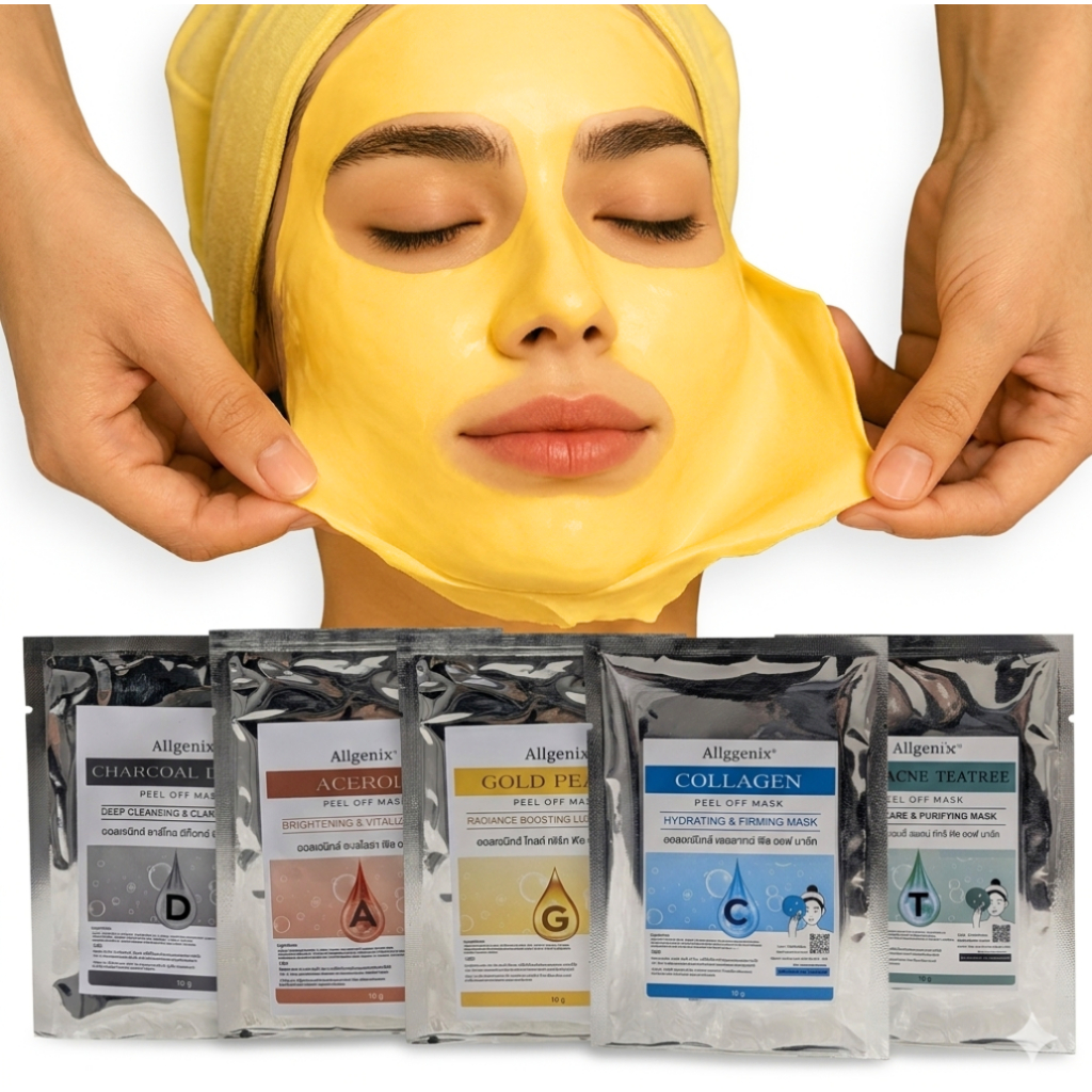 ผงมาส์กหน้า มาร์คลอกออก peel off mask มาส์กคลินิกใช้ ขนาด10g มีให้เลือก 5 สูตร