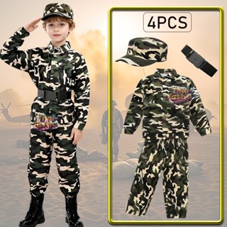 ชุดทหารเด็กชาย 1-11 ปี ชุดทหารขายาว ชุดทหารขาสั้น ชุดทหารแก้…