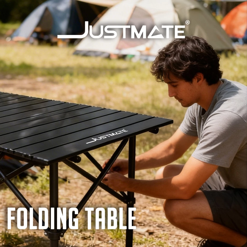 [JUSTMATE] Folding table โต๊ะแคมป์ปิ้งแบบพกพา โต๊ะแคมป์ปิ้งกลางแจ้ง พับได้ โต๊ะปิคนิค thumbnail 8