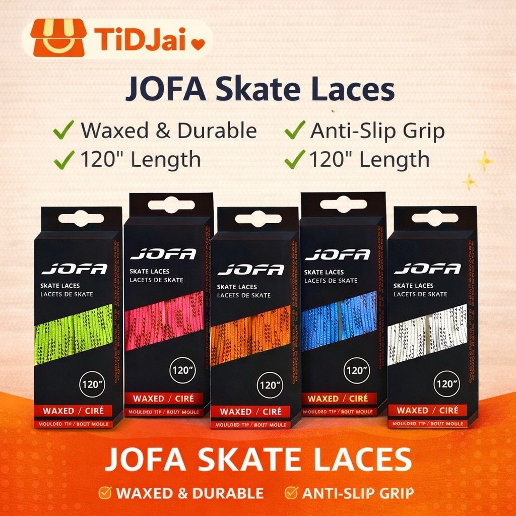 JOFA เชือกรองเท้าสเก็ต Waxed Hockey Skate Laces เชือกสเก็ตฮอกกี้ กันลื่น ทนทาน