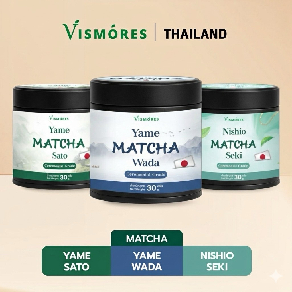 Matcha Ceremonial Grade Organic Jas Vismores – มัทฉะออร์แกนิค เกรดพิธีการ 30g.