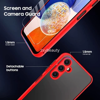 เคส ขอบสีหลังด้าน SAMSUNG A06 A16 A26 A36 A17 A55 A25 A35 A23 A53 A73 A02 A42 A12 A02S A22 5G หลังขุ่น เคส A02 025