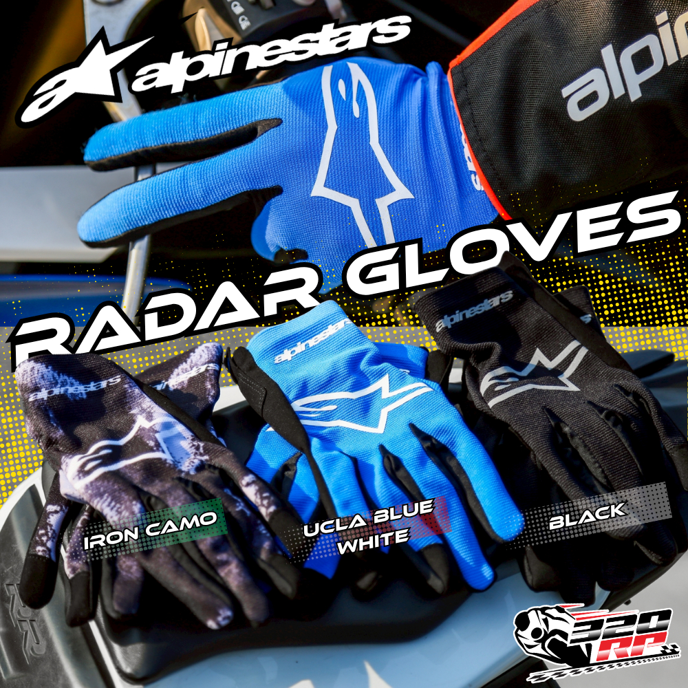 ถุงมือขับขี่มอเตอร์ไซค์ ALPINESTARS รุ่น RADAR GLOVES ของใหม่ ส่งไว!! จาก SP.BIKE