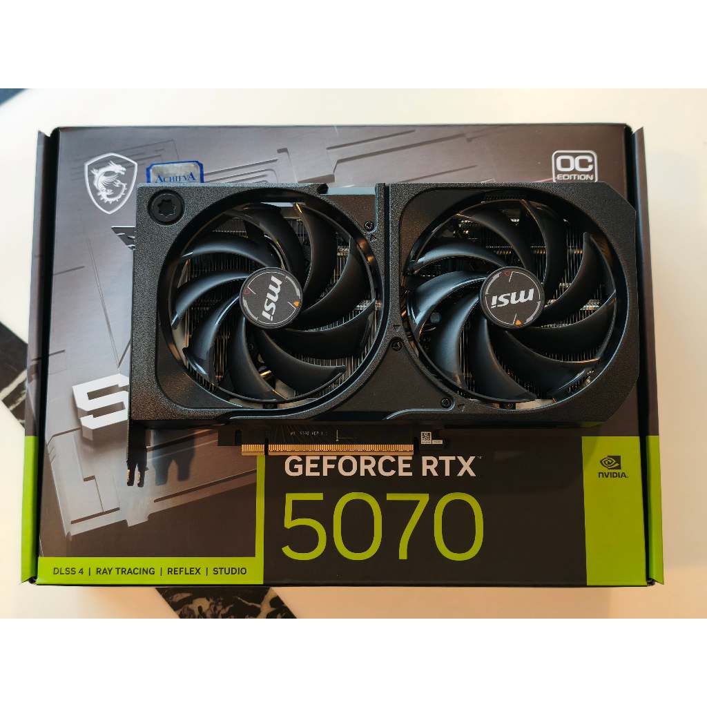 RTX 5070 12G - MSI SHADOW 2X OC - 12GB GDDR7 การ์ดจอมือสอง สีดำ ครบกล่อง ใช้งานปกติ มีใบเสร็จ ประกัน