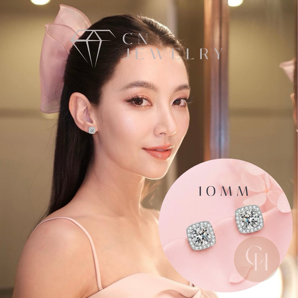 [ ลดเพิ่ม 30% เก็บโค้ดหน้าร้าน] 1คู่ ต่างหู (วัสดุอย่างดี ไม่ลอกดำ แพ้ง่ายใส่ได้) CN Jewelry