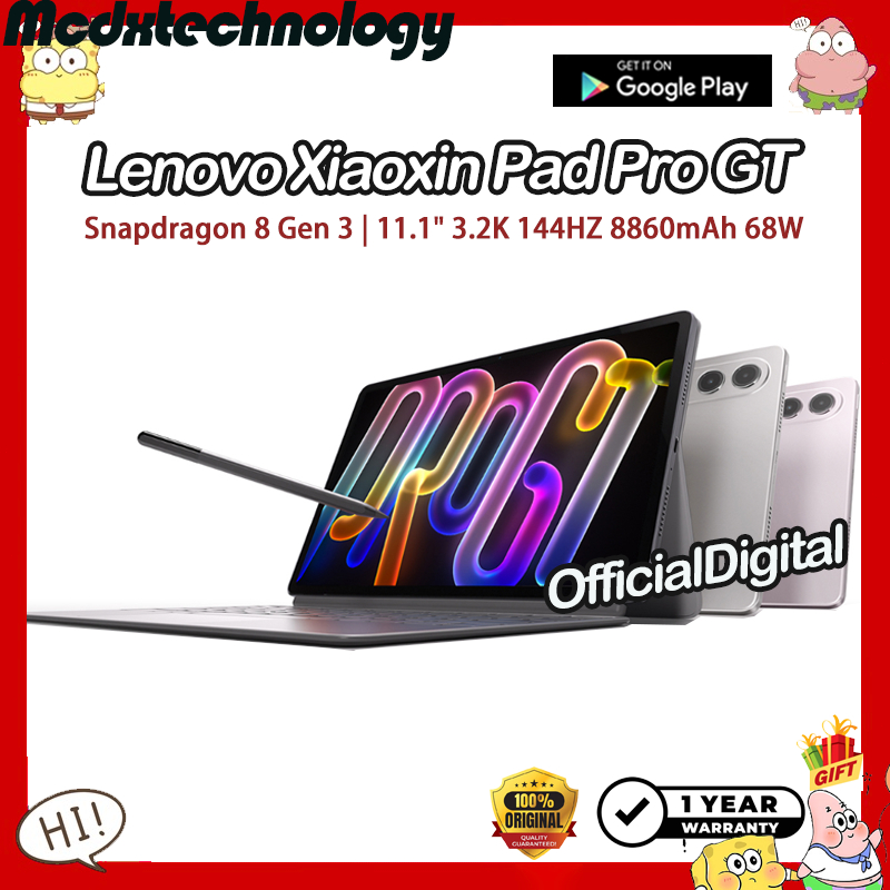 Global ROM Lenovo Xiaoxin Pad Pro GT Snapdragon 8 Gen 3 11.1" 3.2K 144HZ 8860mAh 68W Lenovo Tablet L