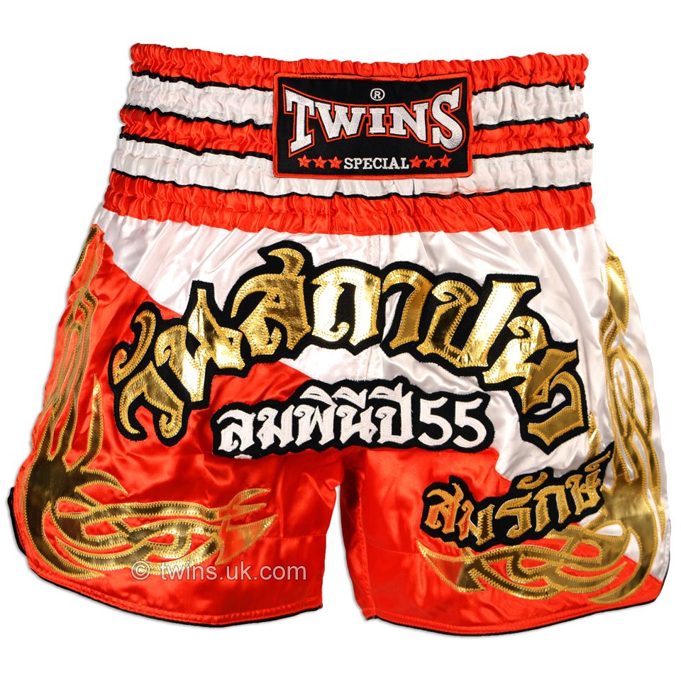Twins Muay Thai Shorts Red กางเกงมวยไทย