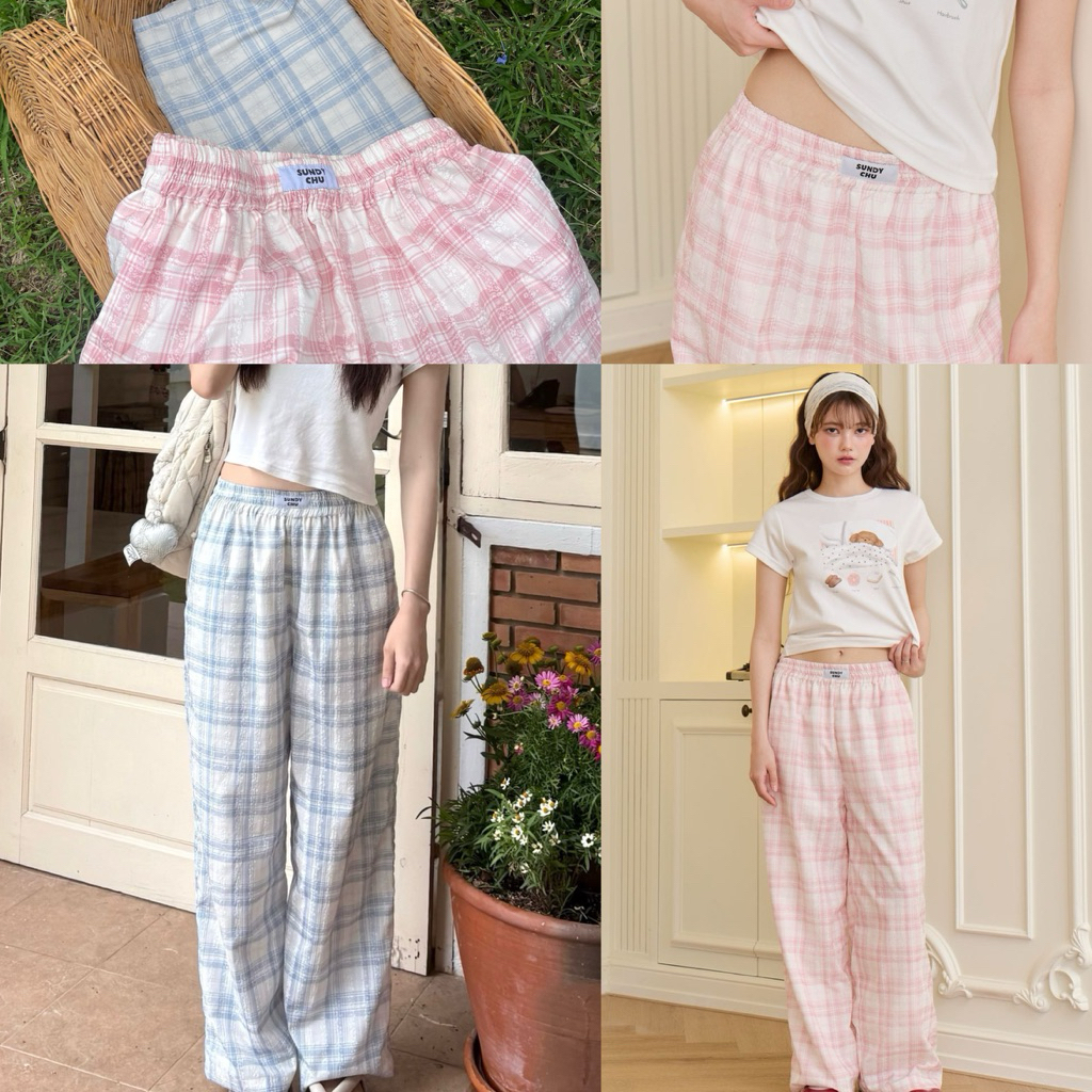 Cloudy pants 💌 New ! - กางเกงขายาวลายสก็อต