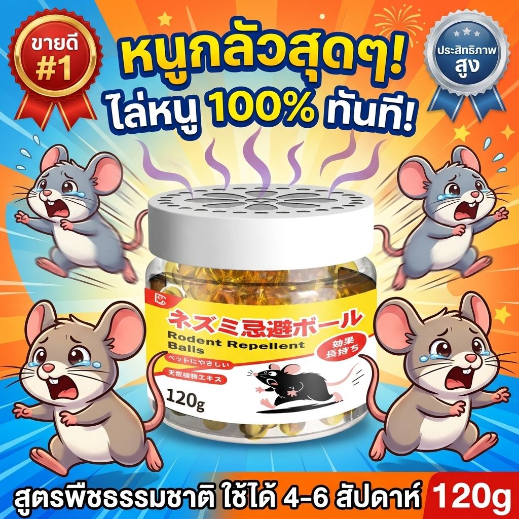 🐀หนูได้กลิ่นก็วิ่งหนี🐀SKy เจลไล่หนู ยาไล่หนู ไล่หนู ซื้อ 1 แถม 1สกัดจากพืช ขนาด 120 กรัม กำจัดหนู ลูกเหม็นไล่หนู