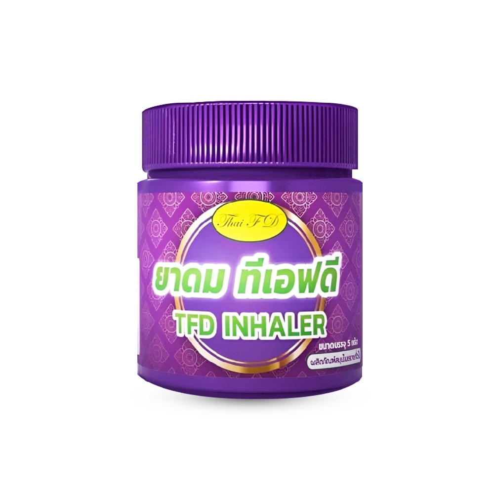 [ของแท้] TFD Inhaler ยาดมสมุนไพร ทีเอฟดี ขนาด 5 กรัม กระปุกม่วงใหญ่ แก้หน้ามืด วิงเวียน เป็นลม