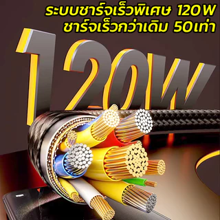 ต้นฉบับ สายชาจแบตเร็ว 120W สายชาร์จUSB มีหน้าจอแสดงผล สายชาร์จเร็วสำหรับอุปกรณ์ Android Type-C IP