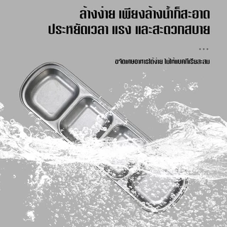 จานน้ำจิ้ม สีทอง จานซอสหม้อไฟ จานบาร์บีคิว เกรดสแตนเลส304 สไตล์เกาหลี ขนาดเล็ก 1 2 3 4 ช่อง สําหรับใส่เครื่องปรุงรส