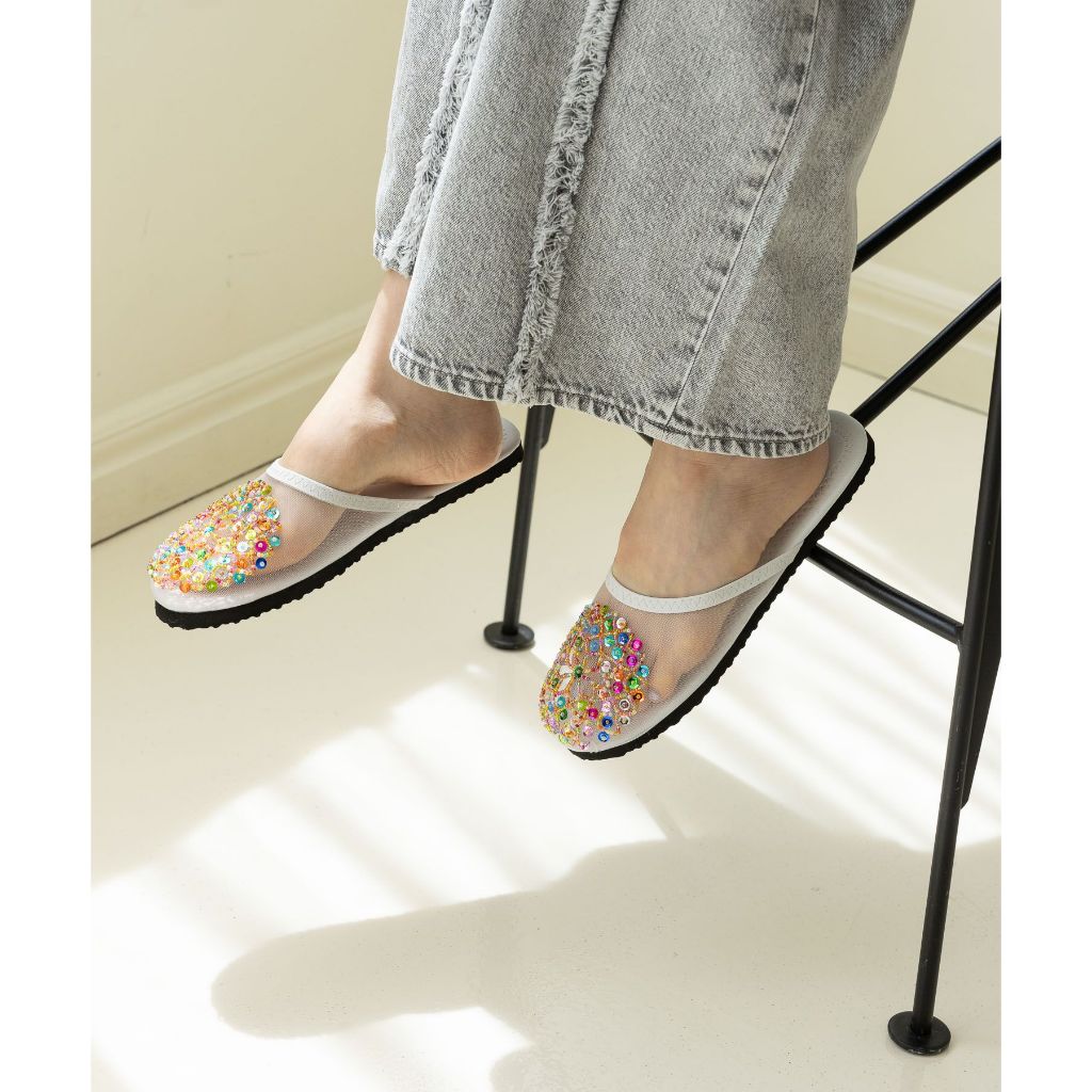 niko and ... รองเท้าแตะ Original embroidered beaded sandals