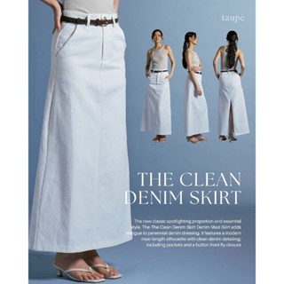 Taupe.brand - The Clean Denim Skirt กระโปรงยีนส์เอวสูง ดีไซน…