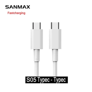 sanmax สายชาร์จ 6.4a สายทองแดงแท้ Fastcharging รองรับทุกแบรนด์ PD Typec MIcro phone สำหรับ vooc QC3.0 ios Android 1ม 2ม