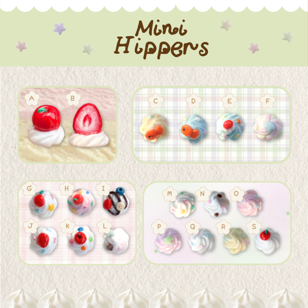 mini hippers ตัวเกาะโทรศัพท์ วิปครีม 🍨🍦🧁 ซื้อครบ 150 แถม mini bag สุ่มสี 🍓