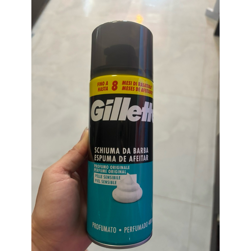 Gillette Schiuma Da Barba Espuma De Afeitar Shave Foam 400 ml. โฟมโกนหนวด
