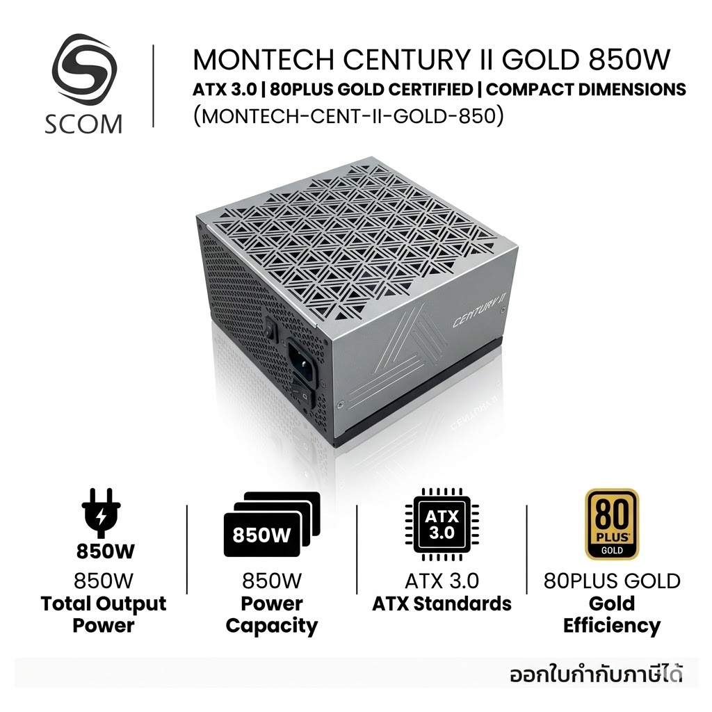(PSU) MONTECH CENTURY II GOLD 850W ATX3 80PLUS GOLD