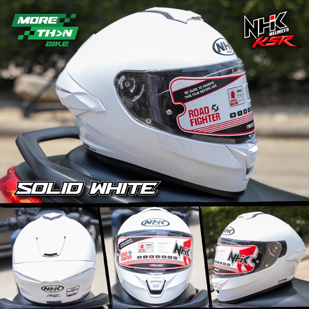 หมวกกันน็อค NHK รุ่น K5R ลาย Solid White