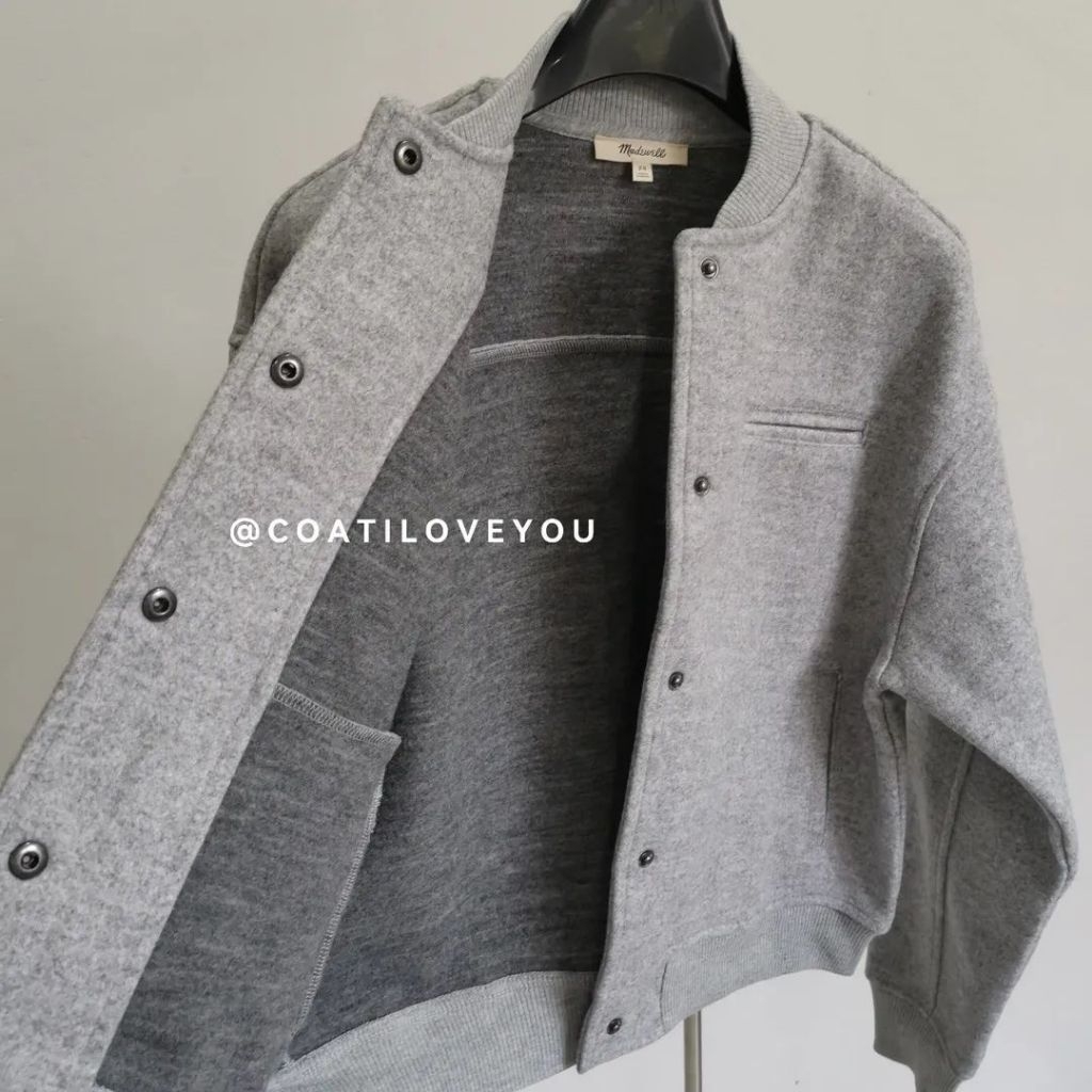 Madewell​ Wool​ ​Bomber​ Women's Jacket​ รูปที่ 7