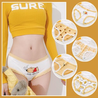 กางเกงชั้นในผู้หญิง สไตล์ญี่ปุ่น ผ้าคอตตอน ลายหมีพูน่ารัก ไซ…