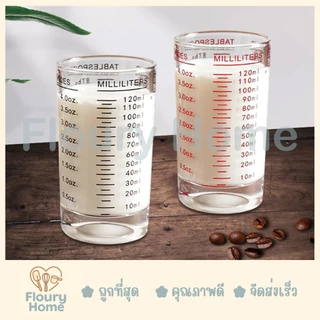 Floury Home ☁️สินค้าจากกทม.☁️ แก้วตวง120 Ml สเกล สีดำ / สีแดง