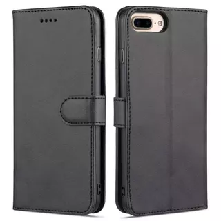 เคสแบบพับได้สำหรับ iPhone 5 5s 6 6s 7 8 Plus / SE 6Plus 6Splus 7Plus 8Plus เคสกระเป๋าหนัง ใส่บัตร แม่เหล็กล็อค แถมสาย