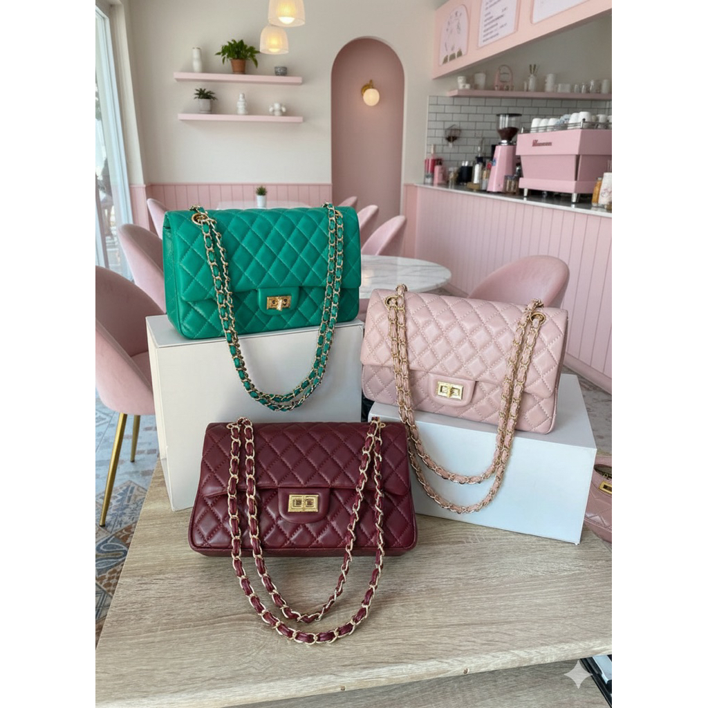 Classic bags 25cm กระเป๋าหนังแกะ แบรนด์Lovera