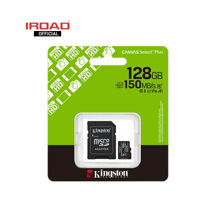 IROAD Kingston 128GB เมมโมรี่ microSD รุ่น Canvas Select Plus Class 10 เมมโมรี่การ์ด Micro SDHC Card