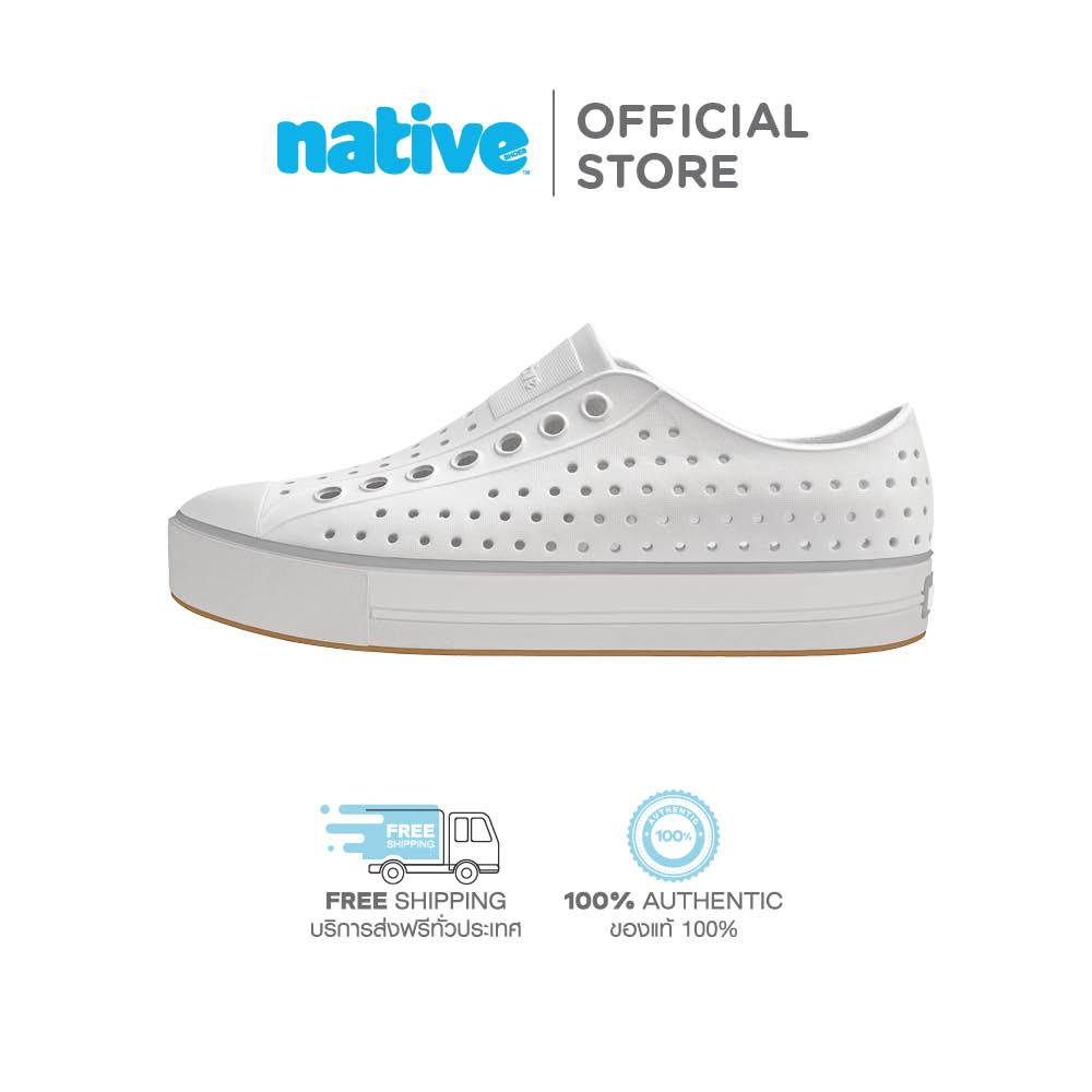 Native รองเท้ากันน้ำผู้ใหญ่ EVA รุ่น Jefferson Arc Wonderfoam Stonewash Shell White/ Whisper White