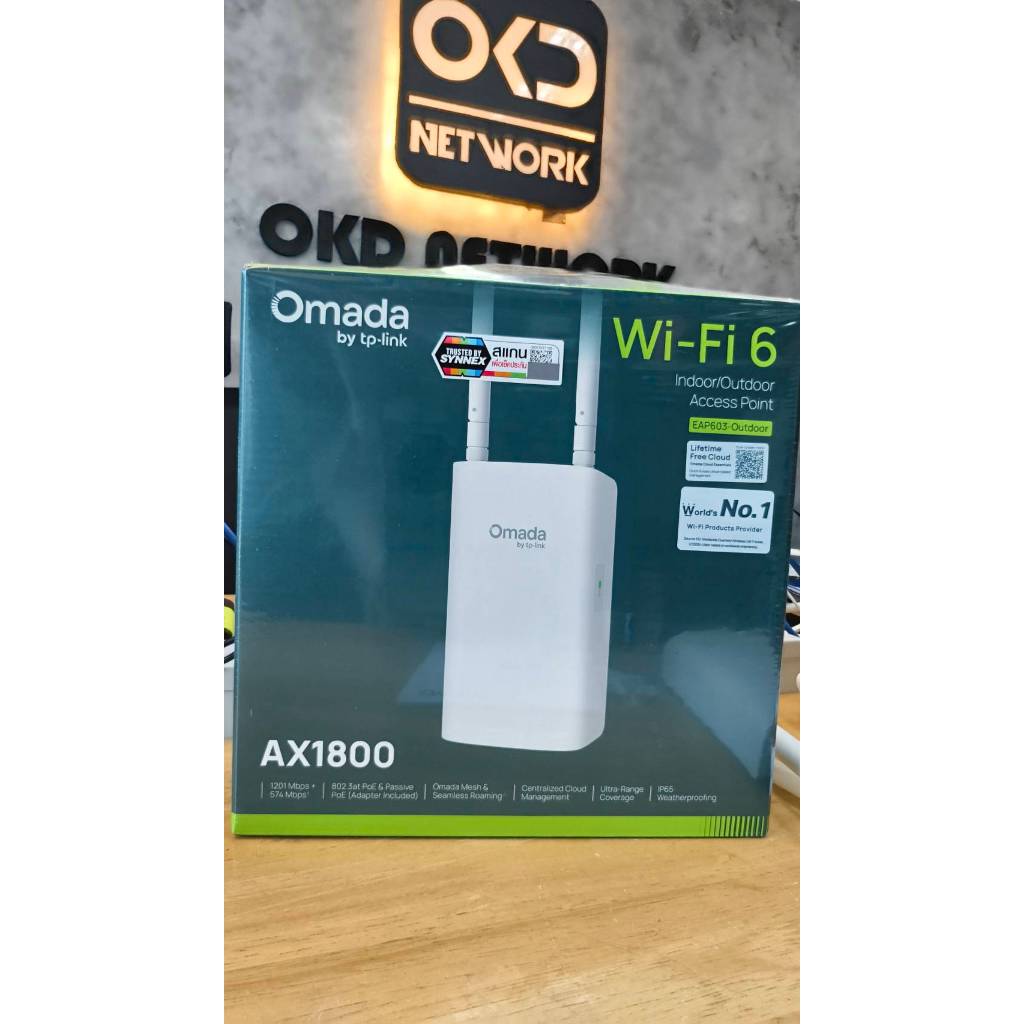 EAP603-Outdoor AX1800 Indoor/Outdoor Wi-Fi 6 Access Point ตัวกระจายสัญญาณแบบภายนอกรอบทิศทาง มาตรฐาน 