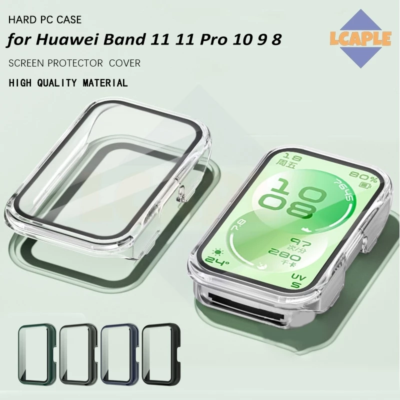 เคสพีซีกระจกนิรภัย for Huawei Band 11 11 Pro อุปกรณ์ป้องกันหน้าจอกันชน for Smartwatch Huawei Band 10 9 8 NFC