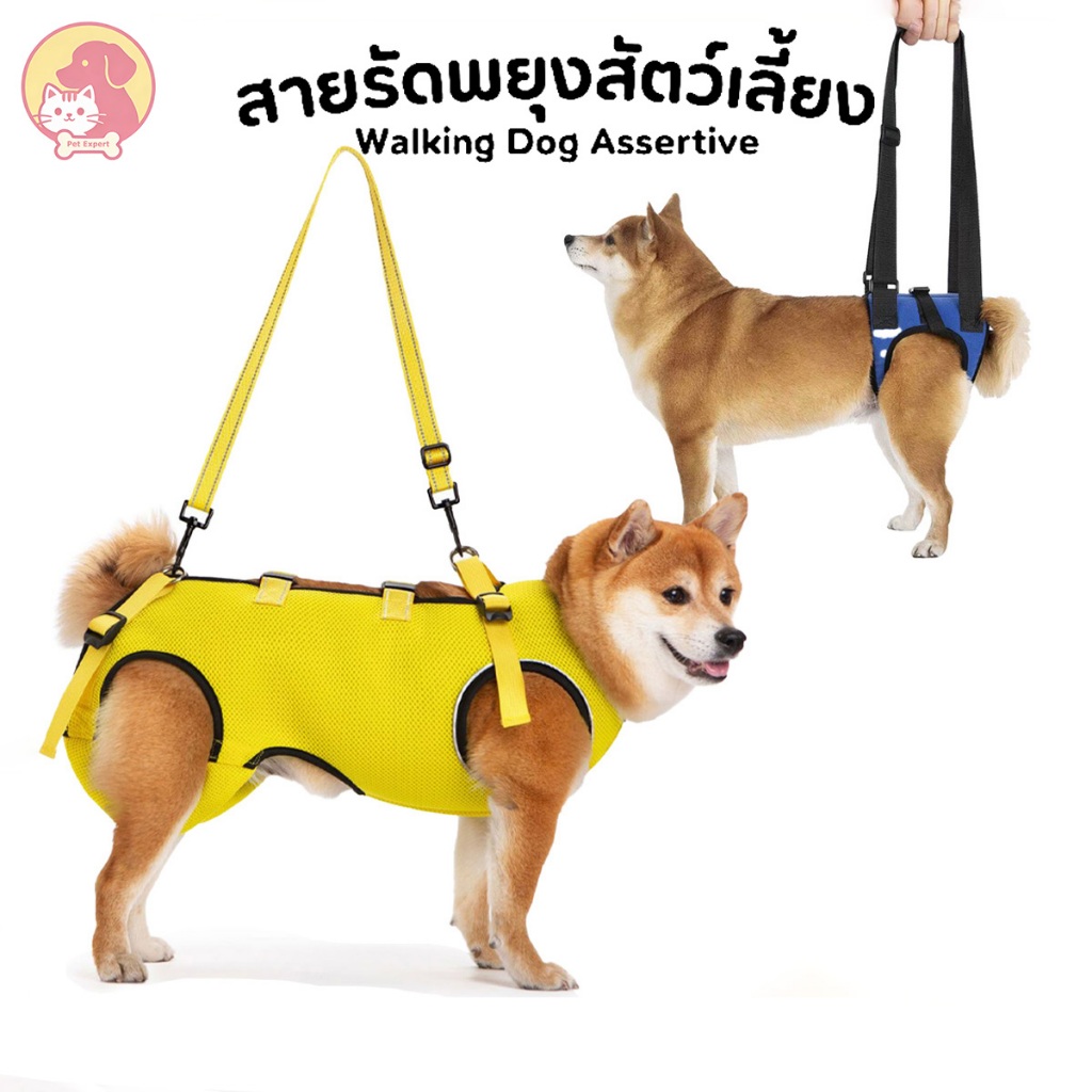 เข็มขัดช่วยขาหลังสัตว์เลี้ยง สายรัดพยุงขาสุนัข สายรัดเดินช่วย สายรัดยกทั้งตัวสําหรับผู้สูงอายุสุนัขพิการที่ได้รับบาดเจ็บ