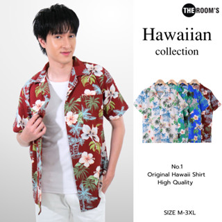 THE ROOM'S - เดอะรูม เสื้อฮาวาย โคตรนุ่ม แขนสั้น ผ้าไหมเย็นญ…