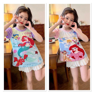 เสื้อเด็กผู้หญิง เสื้อแขนสั้นผ้านิ่มเด้ง ไซส์90-130