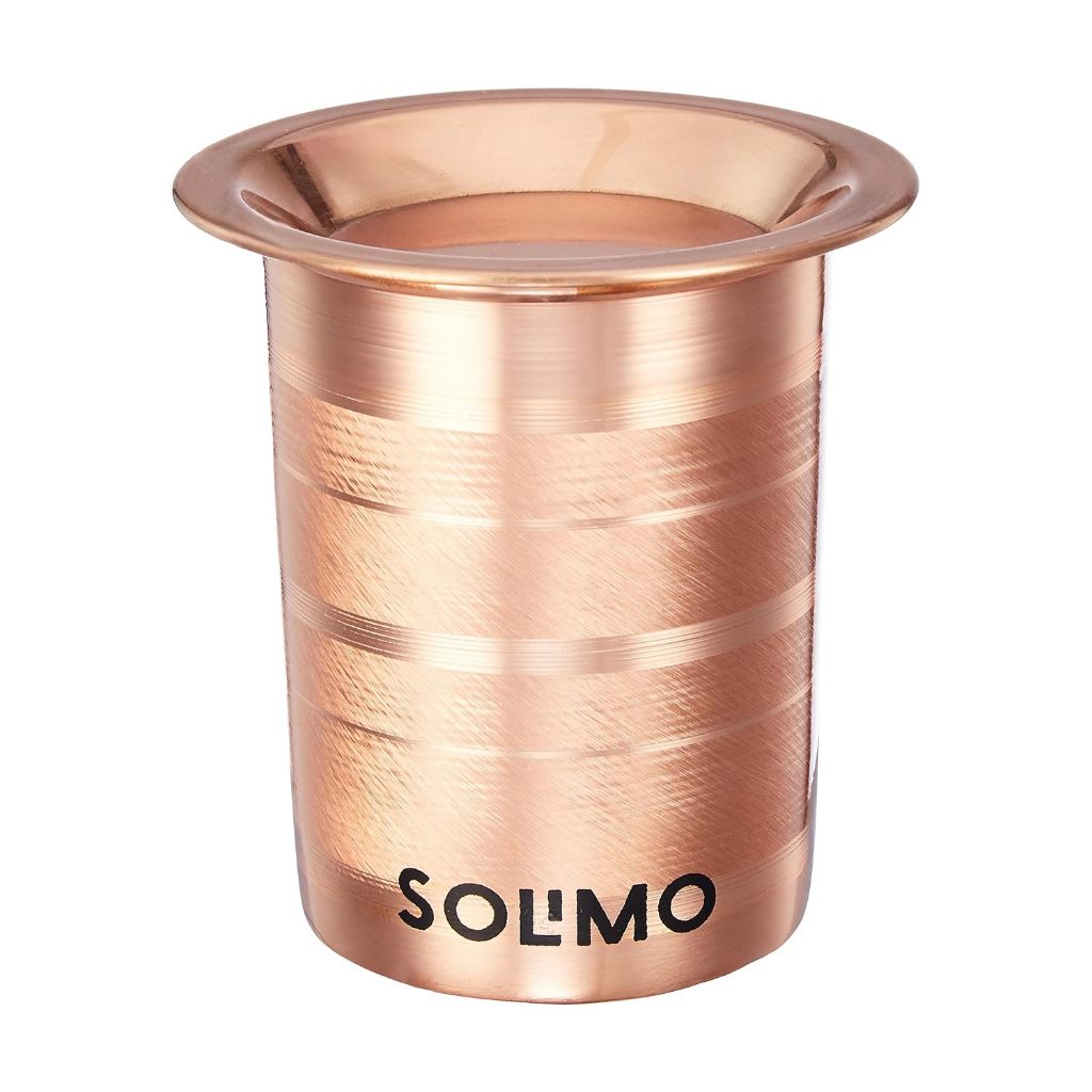 Copper Tumbler Cup with Lid แก้วทองแดง พร้อมฝาปิด, 300 ml