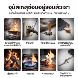 🔥ส่งไวจากไทย🔥CallToU Fire Alarm ถ่ายชาร์จ 3v Smoke Detector เครื่องตรวจจับควัน สัญญาณเตือนไฟไหม้ SM19