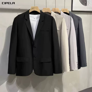 CIPELA เสื้อสูทผู้ชายสีดำ เฉพาะเสื้อ รุ่นพรีเมี่ยม กระดุม 2 เม็ด สูทใส่ทำงาน สูทใส่ออกงาน เสื้อสูทผู้ชาย เสื้อสูทเกาหลี
