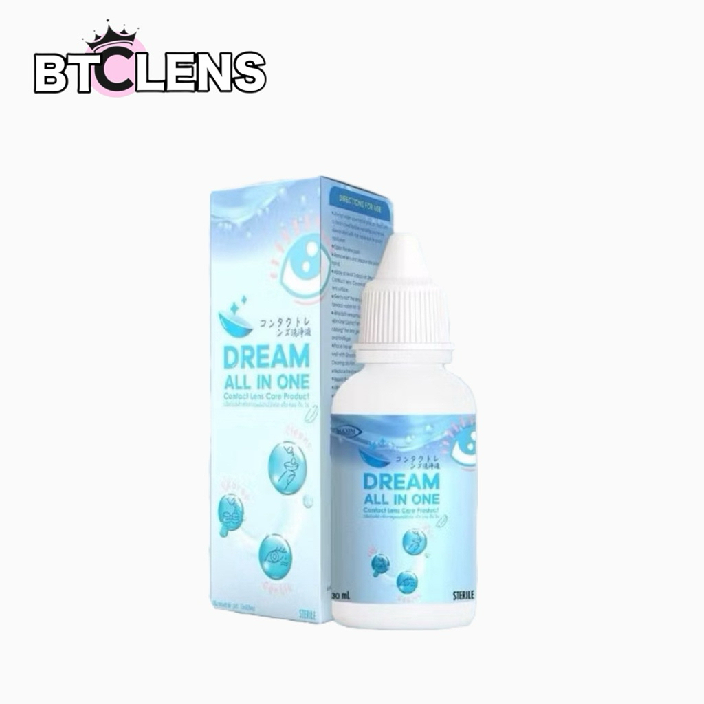 BTCLENS 3 in 1 น้ำยาแช่/ล้าง/หยอด คอนแทคเลนส์ Dream All In One 30 / 60 ml