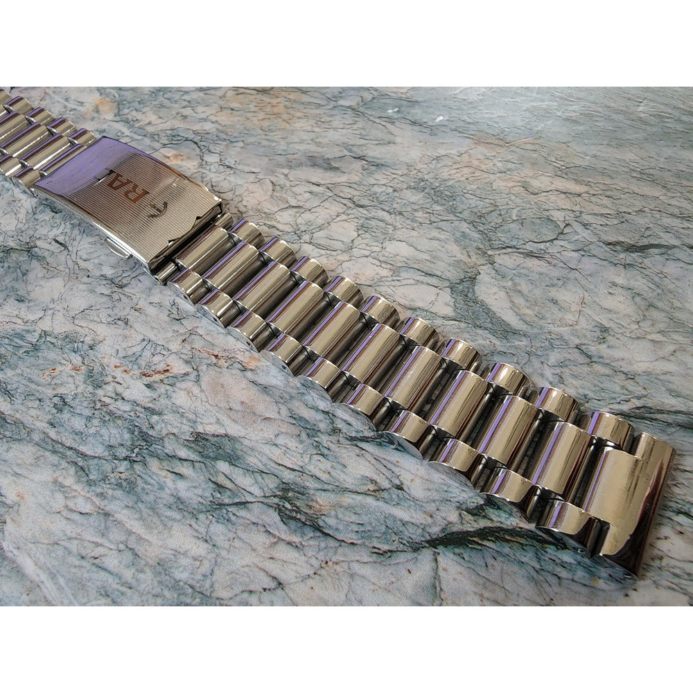สายนาฬิกา สาย Rado diastar 18mm รุ่นใหม่ สีเงิน ข้อหนาตัน 18mm (เทียบ) บานพับยืดได้