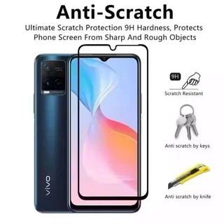 ฟิล์มกระจกนิรภัย สำหรับ Vivo Y21 2021 ฟิล์มเต็มจอ ฟิล์มกันกระแทก ฟิล์มกันรอย ฟิล์มป้อมกันขอแตก