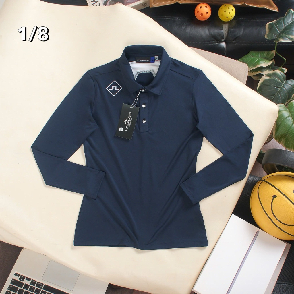 พร้อมส่ง! เสื้อโปโลผู้หญิง คอปกแขนยาว เนื้อผ้า ระบายความรอนได้ดี แห้งง่าย เสื้อสปอร์ตแขนยาว
