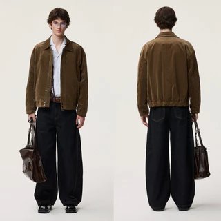 beerbroth-กางเกงยีนส์ผู้ชาย กระบอกใหญ่ MensDemin ขายาว ย้อนยุค baggy jeans สไตล์เกาหลี ทรงหลวม