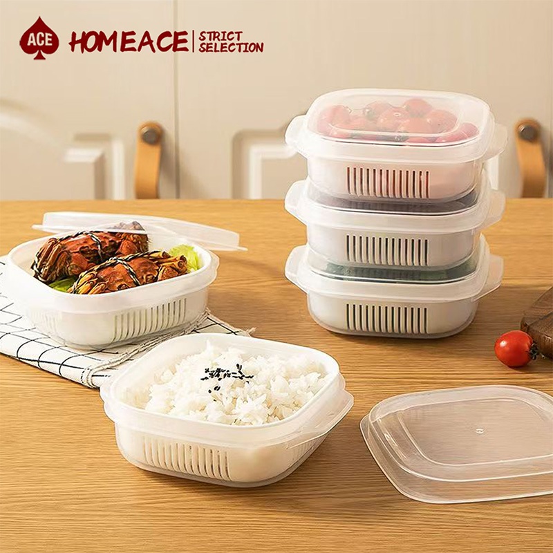 HOME ACE กล่องเก็บข้าวอเนกประสงค์ กล่องเก็บอาหาร กล่องเก็บผลไม้ กล่องเก็บเนื้อแช่แข็ง
