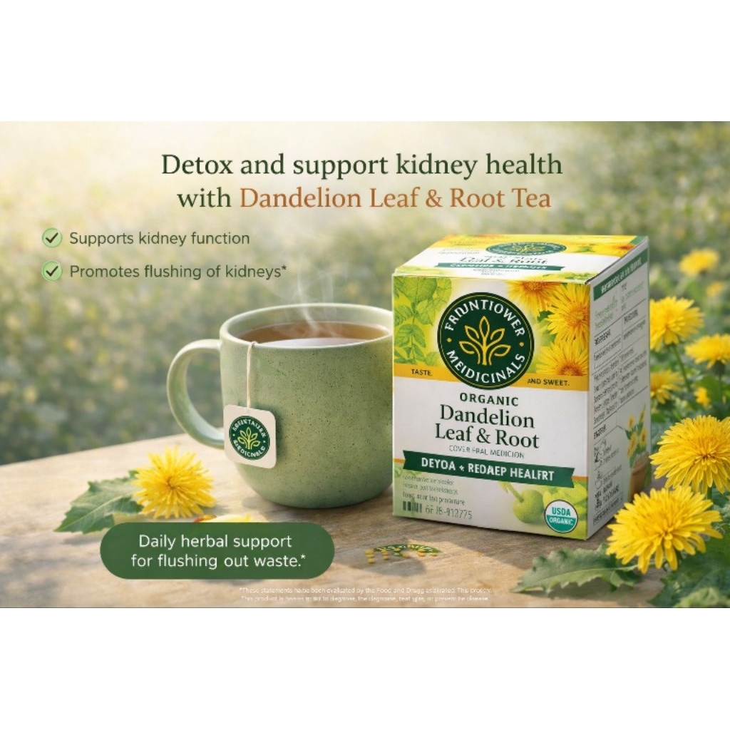 Exp:Aug/28พร้อมส่ง 📬 ชาTraditional Medicinals Herbal Teas Organic Dandelion Leaf & Root Tea Naturall