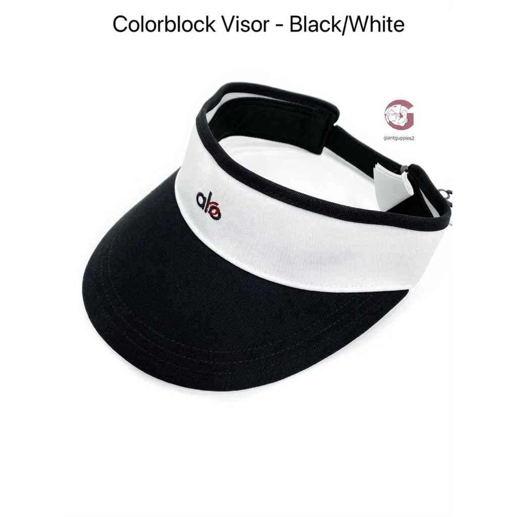 Alo ของแท้ 100% พร้อมส่ง Colorblock Visor - Black/White