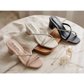 Tanakorn รุ่น S-06 รองเท้าส้นสูง แบบสวม เรียบหรู ใส่ได้ทุกโอกาส ส้นสูง 2.5 นิ้ว (36-40) พร้อมส่งด่วน